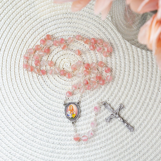 Coral Pink St. Dymphna Rosary