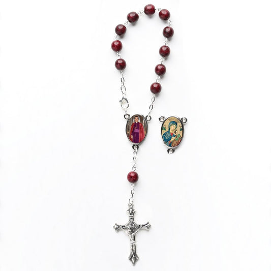 Red Fulton Sheen Decade Auto Rosary