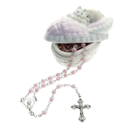 Baby Girl Keepsake Rosary/Box