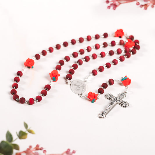 Rosebud Guadalupe Scented Rosary