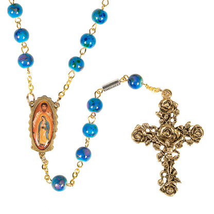 Our Lady of Guadalupe Bohemian Glass Rosary