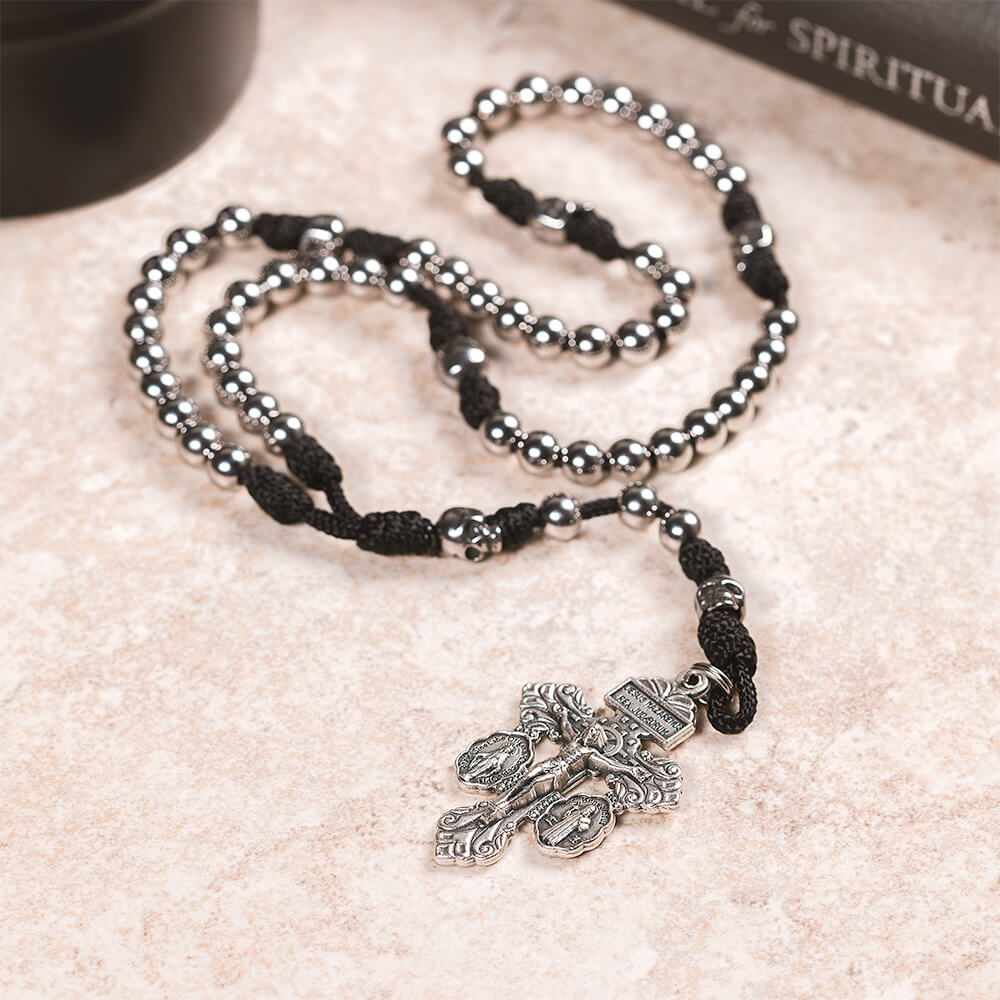 Mini Memento Mori Pardon Crucifix Paracord Rosary – Rosary.com